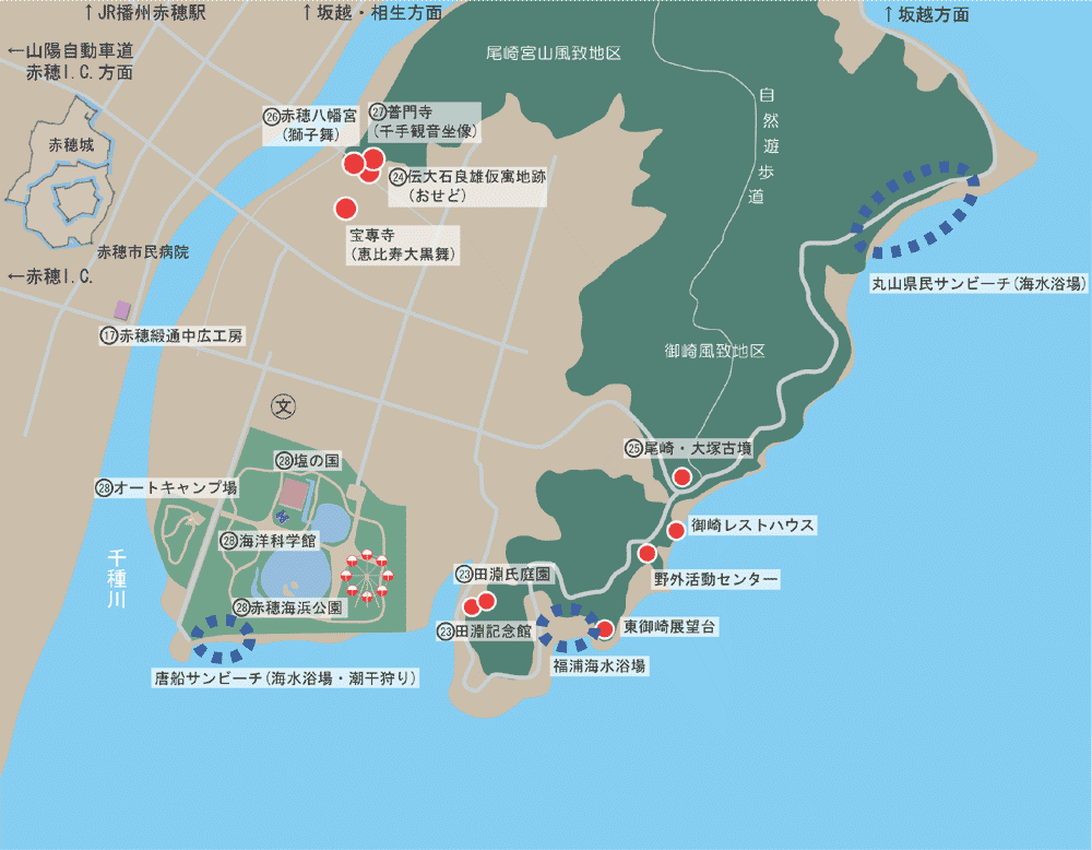 尾崎・御崎地域マップ